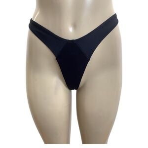 Zuliana Size Small Black Thong Bikini Bottom Made in USA New With Tags